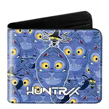 Devil Hunter anime wallet featuring a colorful design with cute characters and stylish branding