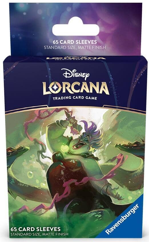 Disney Lorcana Ursula card sleeves pack contains 65 standard size matte finish sleeves