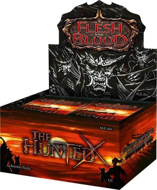 Flesh and Blood The Hunted Booster Box featuring 24 booster packs for exciting trading card gameplay