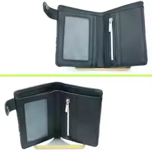 Genshin Impact wallet with multiple card slots and zippered pocket for secure storage