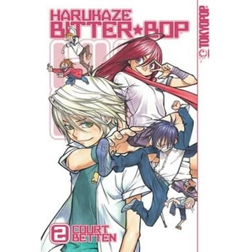 Harukaze Bitter Bop volume 2 manga book cover with dynamic anime characters in action poses