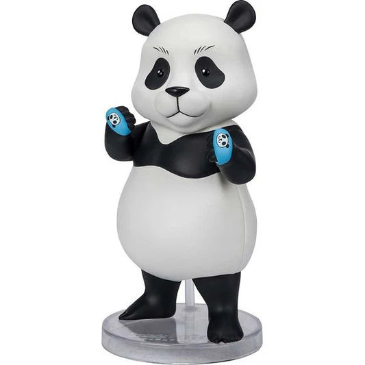 Bandai Jujutsu Kaisen Panda figure standing on clear base with detailed black and white design