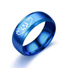 Jujutsu Kaisen Sukuna ring size 9 in blue with intricate design for fans of the anime