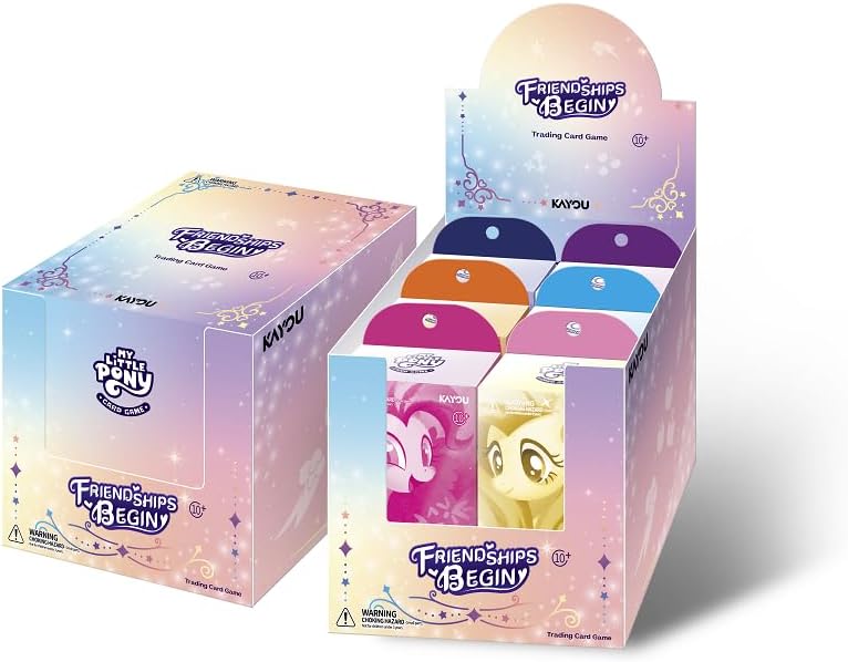 KAYOU My Little Pony Trading Cards Box with Colorful Packs for Interactive Gameplay