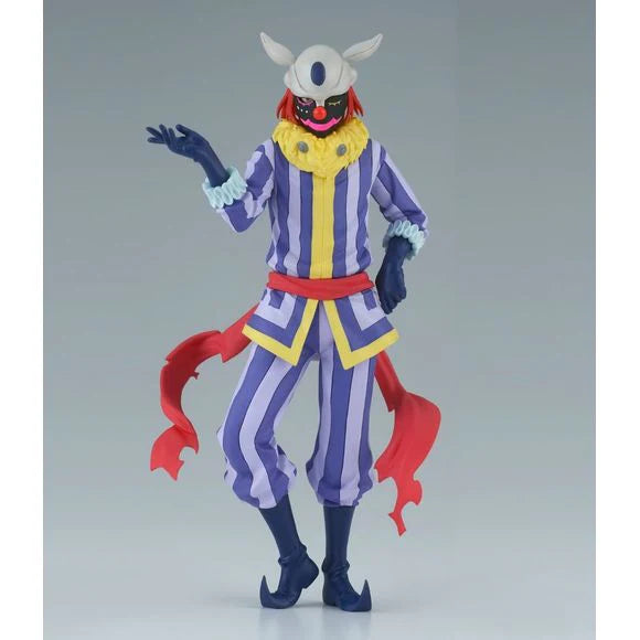 BANDAI Laplace Banpresto figure in purple striped outfit with red scarf and unique horned white mask