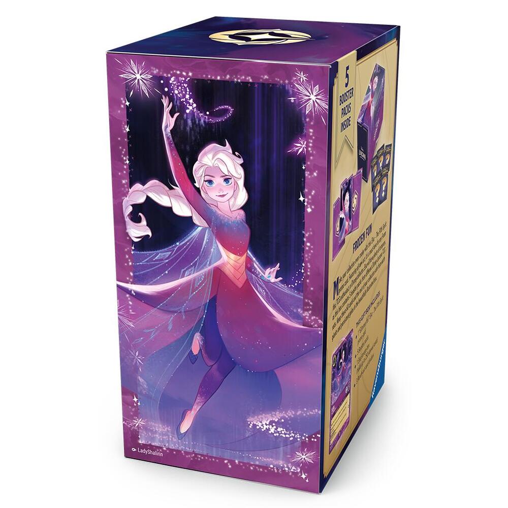 Disney Lorcana Fabled Gift Set featuring Elsa with five playable trading cards inside