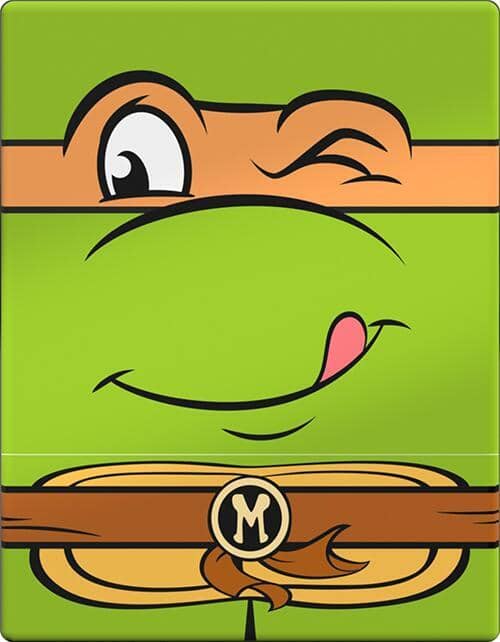 Michelangelo card deck box featuring a playful turtle design with bright green and orange colors