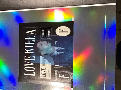 Fatal Love Monsta X album pre-owned with holographic cover and member photo in a suit