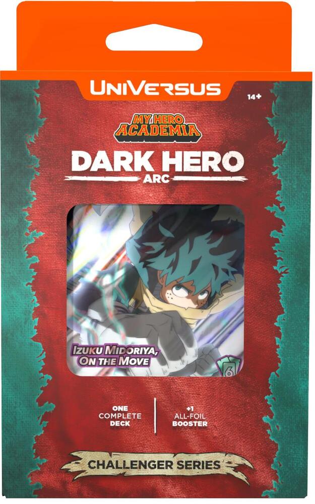 Universus My Hero Academia Dark Hero Arc Trading Cards featuring Izuku Midoriya On the Move with a complete deck
