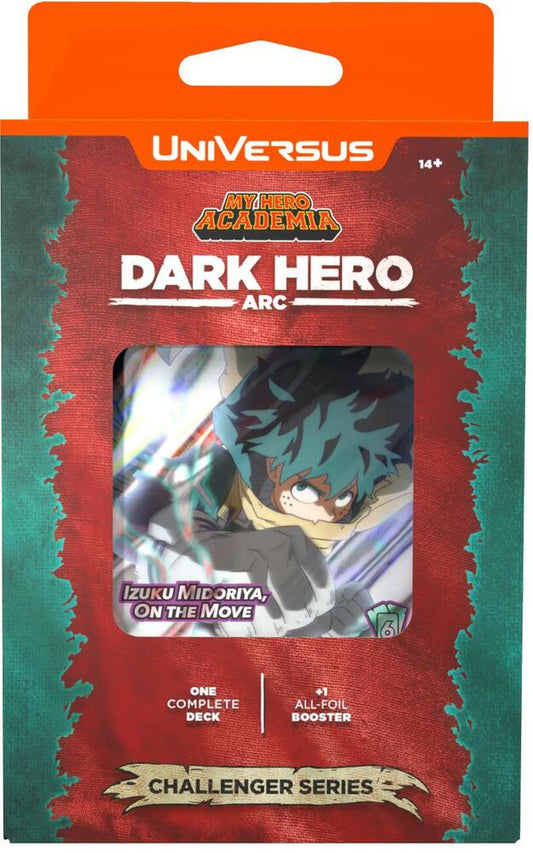 Universus My Hero Academia Dark Hero Arc Trading Cards featuring Izuku Midoriya On the Move with a complete deck