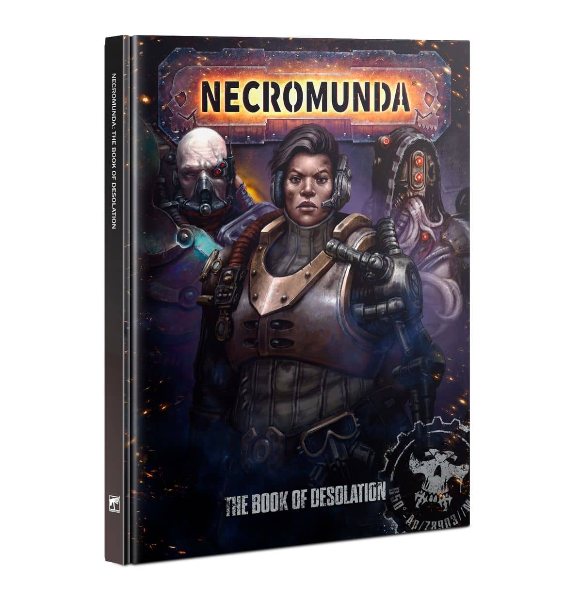 Necromunda Book of Desolation guide featuring futuristic characters on the cover by Otaku-Planet
