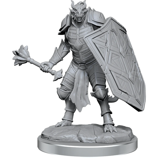 Legend Story figure of a dragon warrior with shield and mace Nolzur's Marvelous Miniatures buy