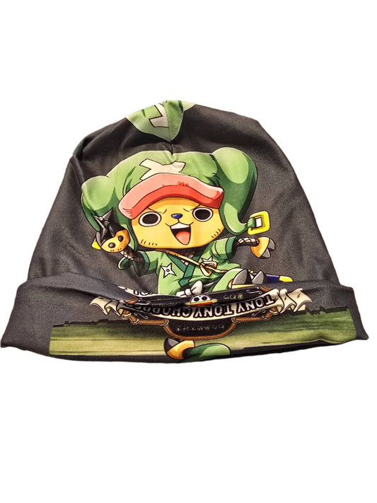 One Piece Chopper knit hat featuring vibrant colors and playful character design for fans of the series