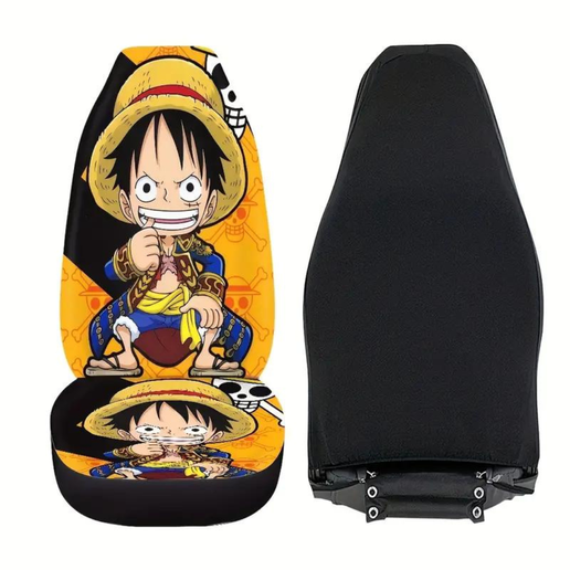 2Pc One PIece Luffy Car Seat Cover Slip-on