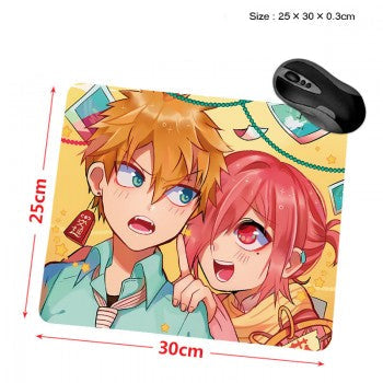 Toilet-bound Hanako-kun mouse pad featuring colorful pink haired girl and blond boy 30 x 25 cm non slip gaming pad