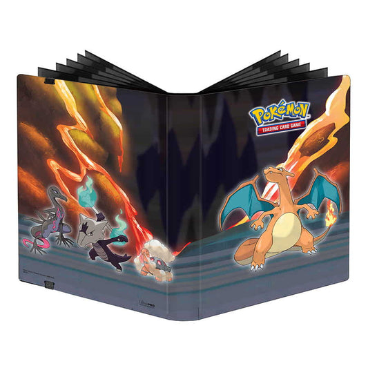 Pokémon Trading Card Game Scorching Summit Pro-Binder featuring Charizard and fiery lava design