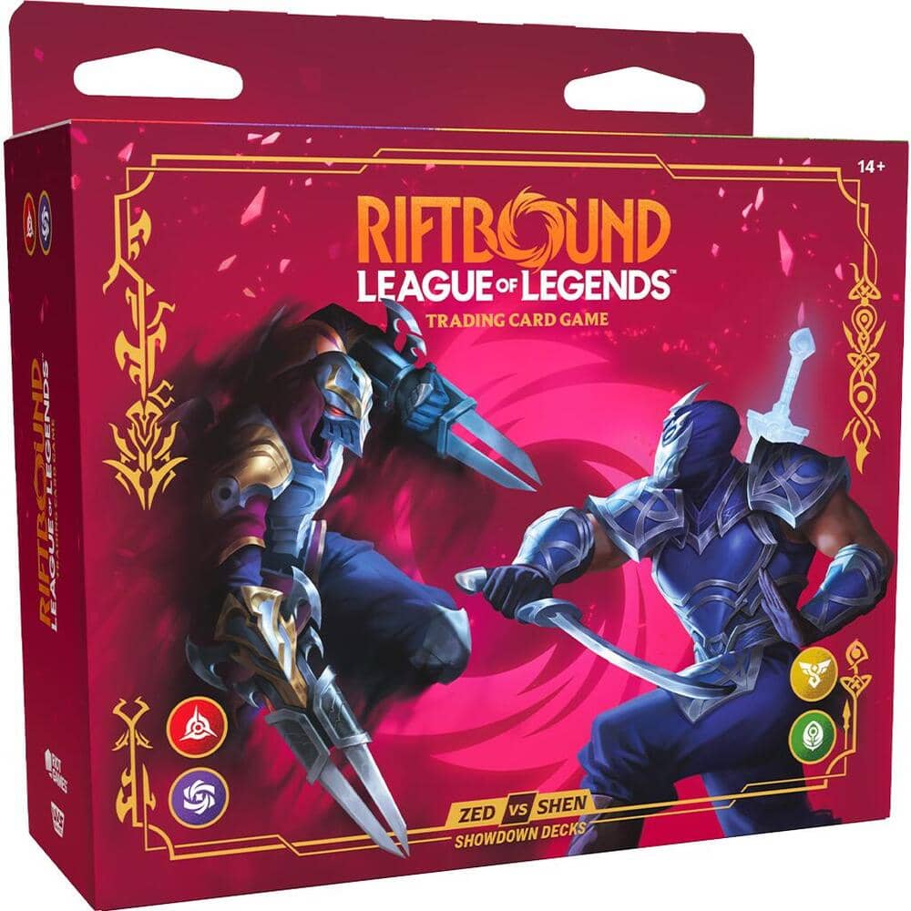 Riftbound League of Legends Trading Card Game Zed vs Shen Showdown Deck for strategic gameplay