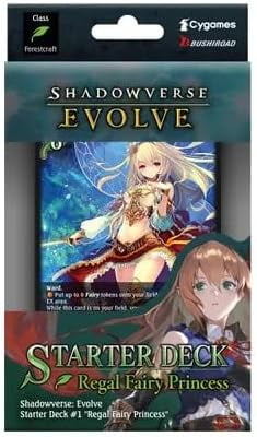 Shadowverse Evolve Regal Fairy Princess Starter Deck featuring trading card game cards with vibrant artwork