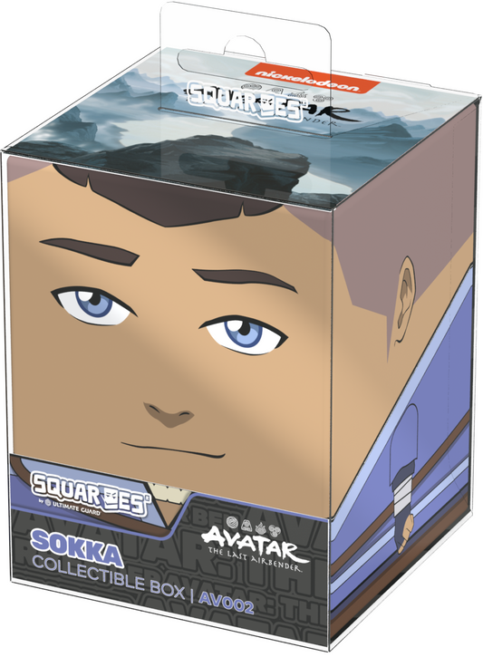Sokka Avatar deck box by SQUAREOES featuring stylized Sokka face collectible card storage box
