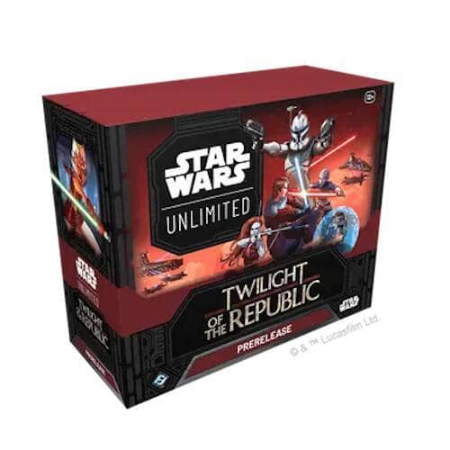 Star Wars Unlimited prerelease kit featuring Twilight of the Republic expansion for card game enthusiasts