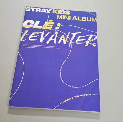 Stray Kids merch Clé: Levanter Mini Album in new condition with vibrant purple cover design