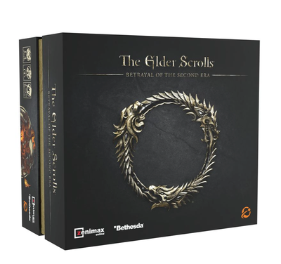 Bethesda The Elder Scrolls Betrayal of the Second Era game board in black box with gold emblem