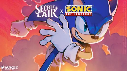 Secret Lair x Sonic Friends & Foes non-foil card set featuring Sonic the Hedgehog artwork on collectible trading cards