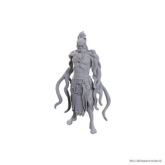 Legend Story Yuan-ti Pit Master miniature detailed gray fantasy figure with tentacle arms